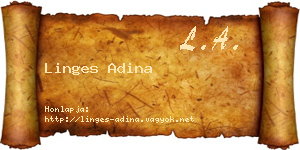 Linges Adina névjegykártya
